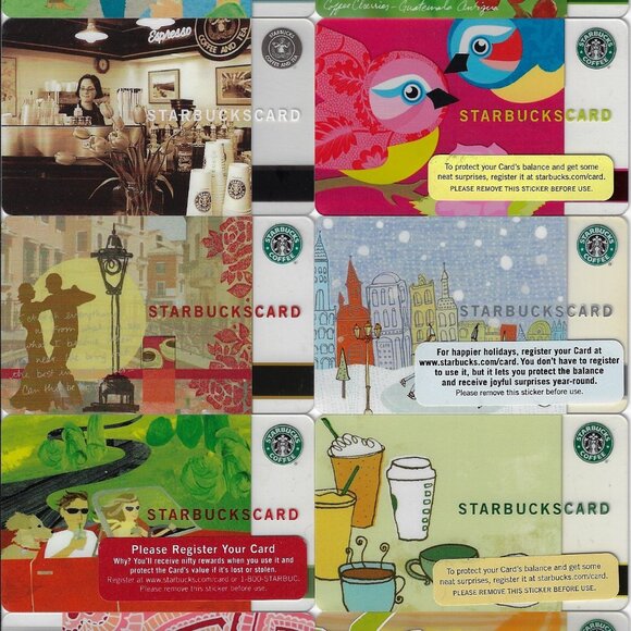 Lot of 30 Starbucks Cards 2003 to 2008 Italian Romance Braille Dragon – Nice! - Picture 9 of 11